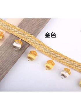 窗帘花边水晶珠子窗帘配件辅料货车装饰别墅装饰纱窗加重叶片包丝