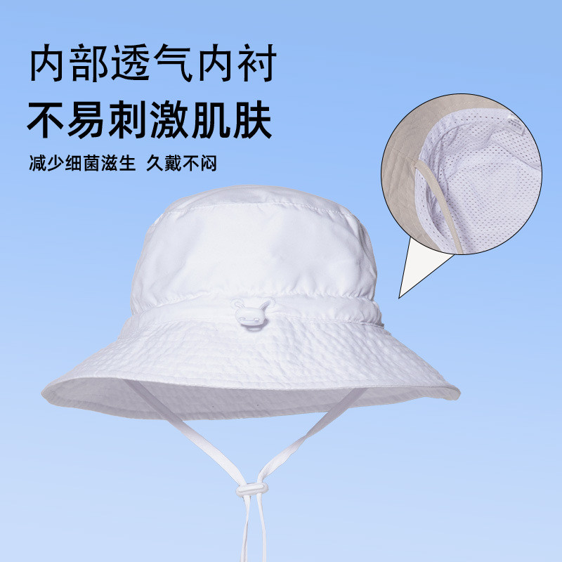 夏季儿童渔夫帽户外露营素色速干轻薄遮阳帽子防晒透气太阳镜盆帽