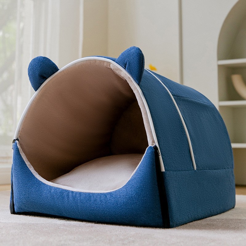 猫窝春季宠物超大猫床房子型封闭式狗窝四季通用猫屋保暖狗床用品