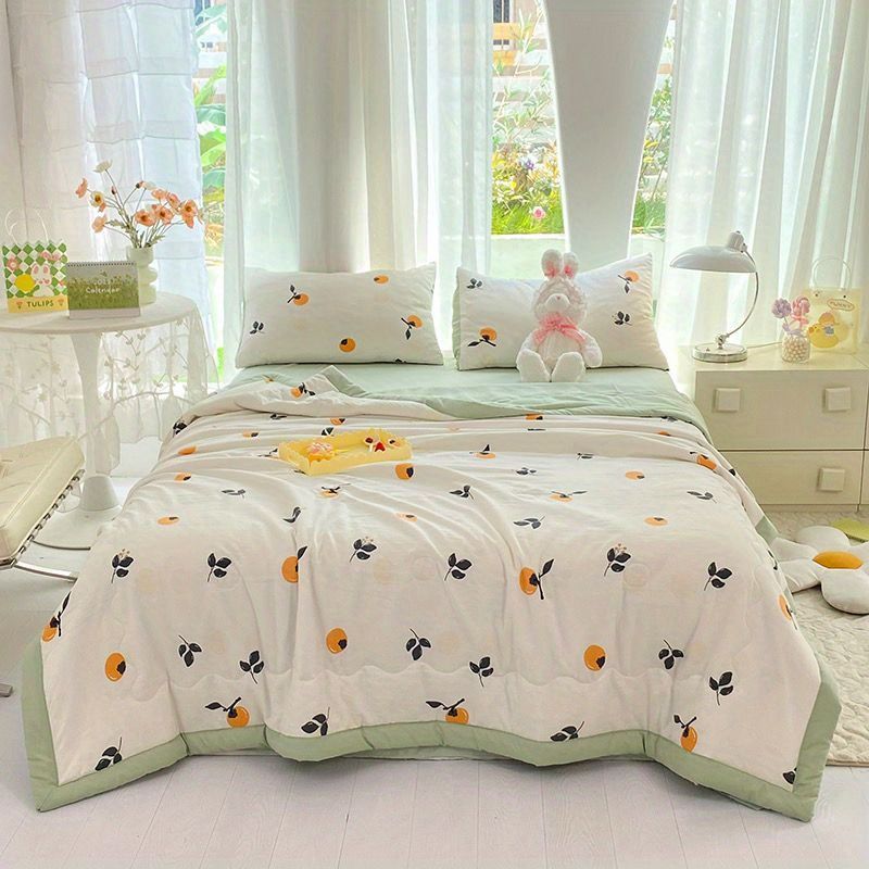 母婴级水洗棉家用双人空调被单被/学生宿舍单人夏凉被四件套套