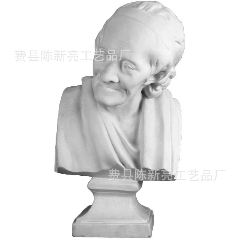 石膏写生静物雕塑家居装饰摆件美术素描教具伏尔泰胸像石膏像