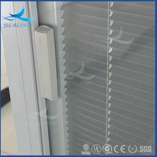 掬水帘单玻磁控百叶窗阳光房办公室厨房内开窗铝合金内置百叶窗帘
