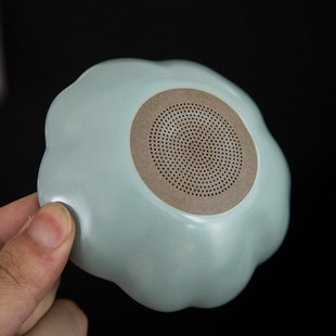 茶漏茶漏器茶具配件组合陶瓷开片可养汝窑功夫茶汝瓷过滤单独马小