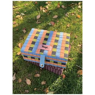 x6ro批发tagi.首饰提花复古小众枕头首饰盒桌面软软面料大容量收