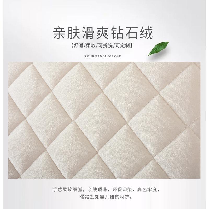 7K1床头套通用欧式2023新款全包弧形床头罩防尘罩软包盖布靠