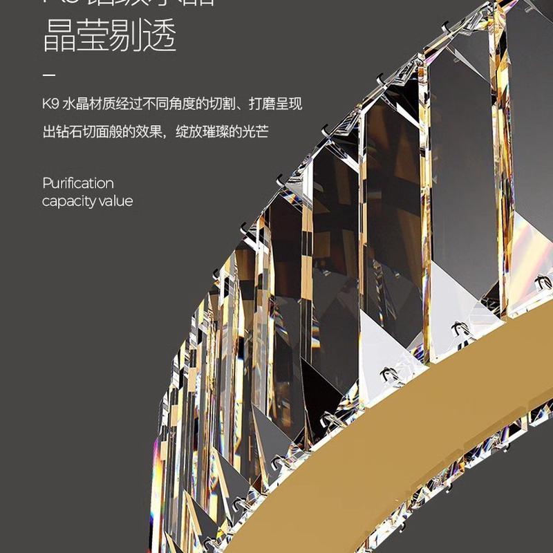 复式楼吊灯大吊灯现代简约跃层挑高轻奢挑空客厅水晶灯别墅楼中楼