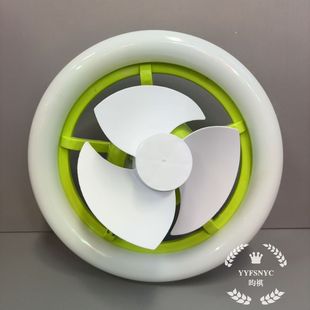 卧室餐厅节能灯螺口现代简约led极简吊扇灯 E27插头风扇灯新款