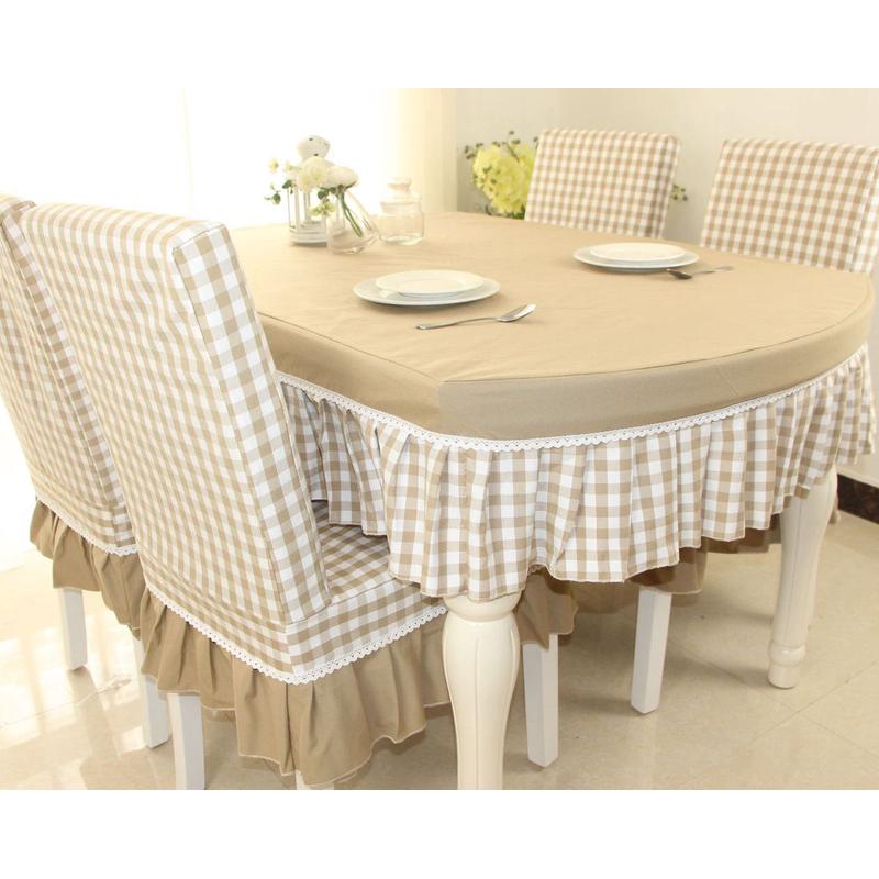 bg54家用椅套茶几台布布艺长方形餐桌布地中海风格餐桌椅子套罩