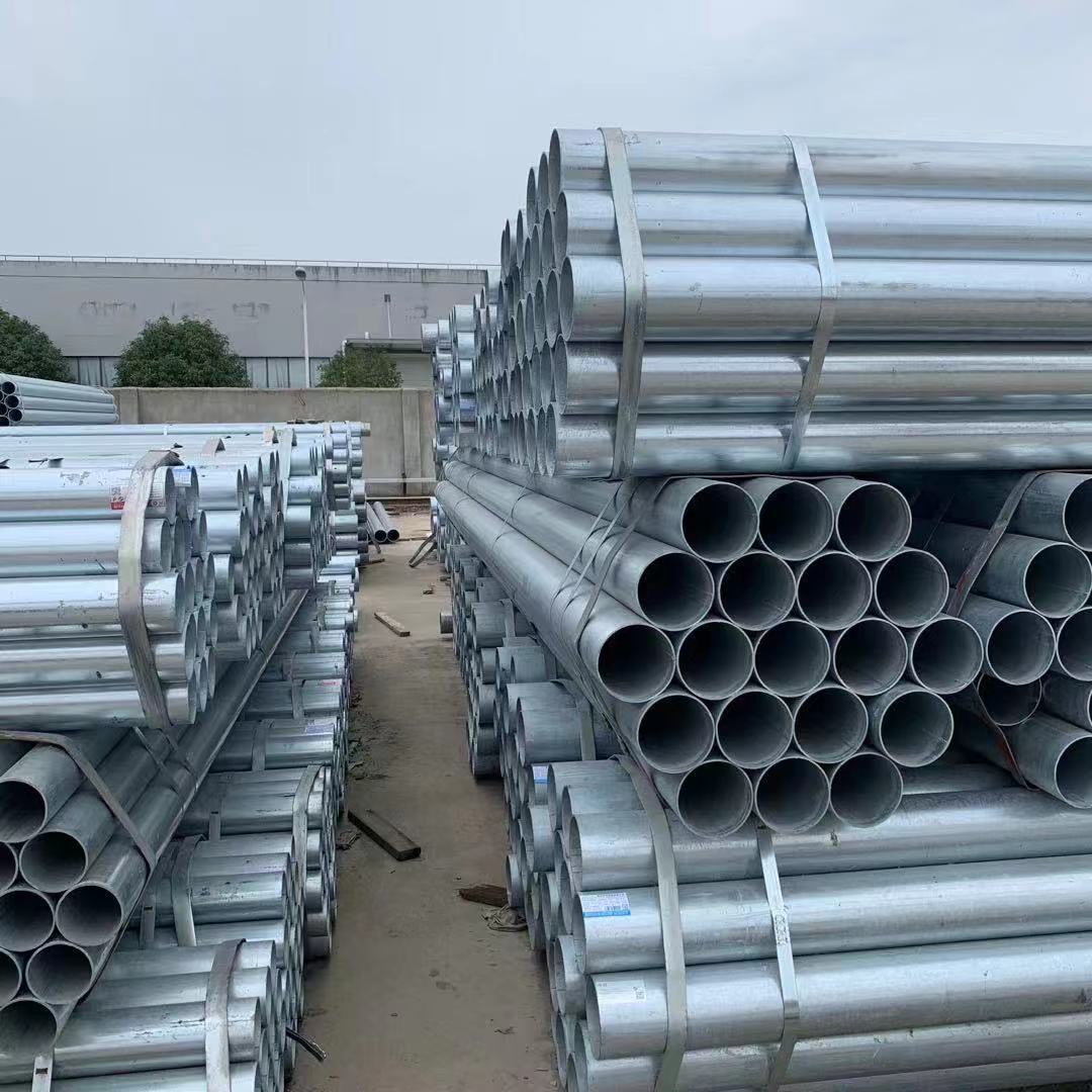 供应镀锌薄壁镀锌管钢管sc20可弯曲穿线dn20下水套管黑皮铁管25