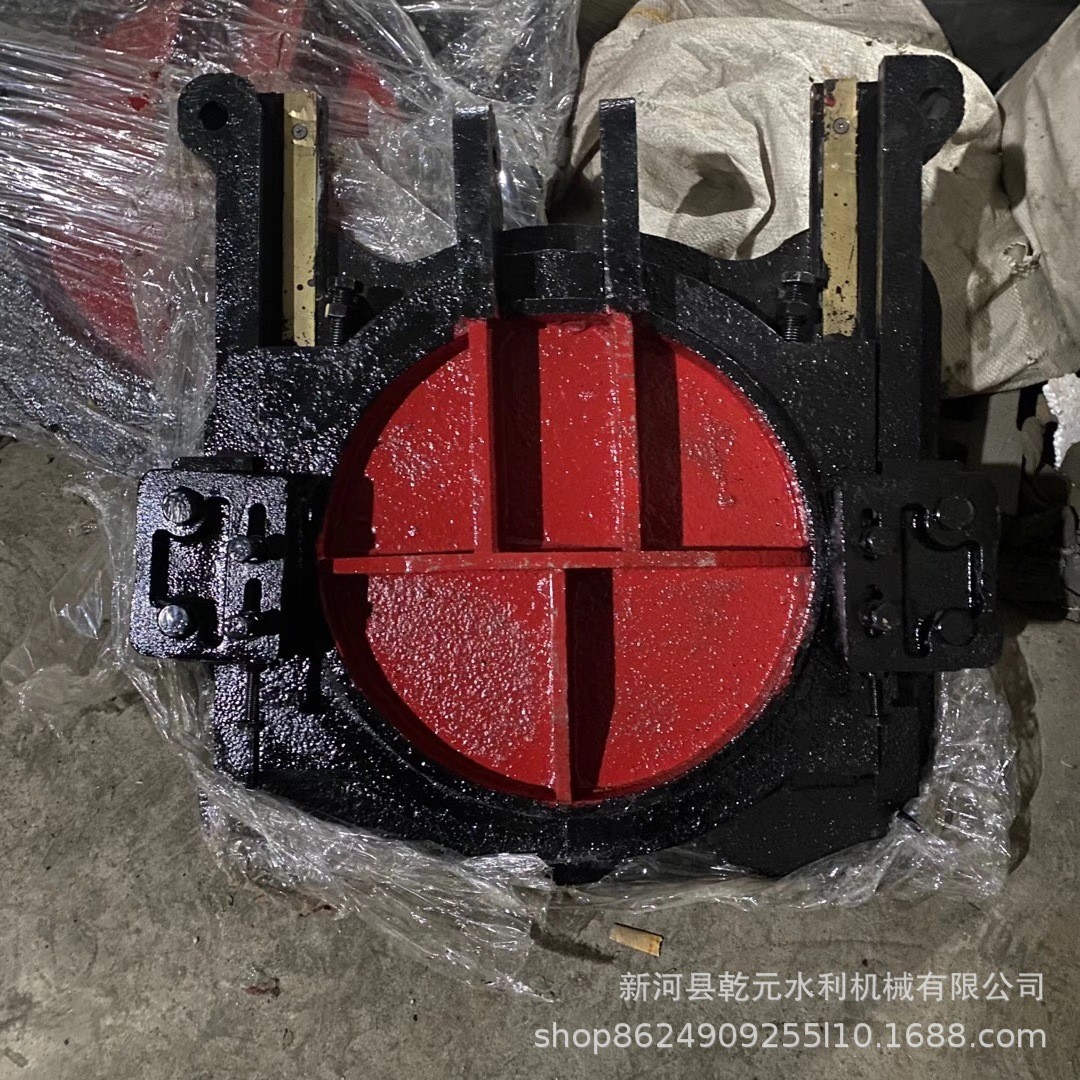 热销闸门圆闸门生产厂水库渠道铸铁镶铜电动手动启闭机闸门一体式
