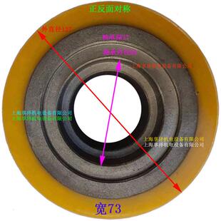 62升降机胶皮轮 73.5 crown科朗电动前移式 前轮承重轮叉车子127