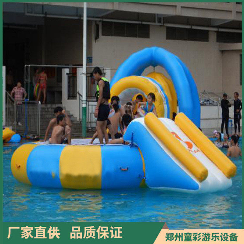 热销大型冲关景区设备闯关水上乐园水上滑梯可移动充气水上乐园设图片