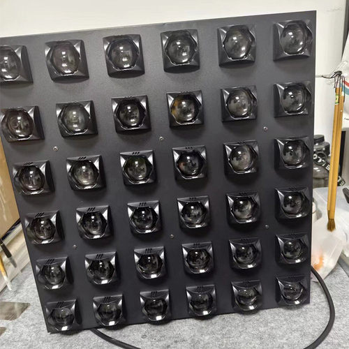 热销金属36矩阵钻石颗灯直播间效果灯背景灯方形可拼接全彩染色灯