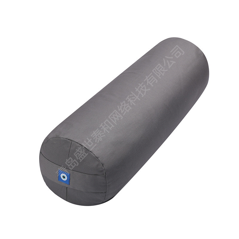 批发全棉荞麦壳多源内胆瑜伽成人抱枕带河 圆柱形状瑜伽抱枕现货
