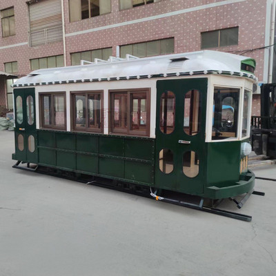 大型旅游景点铁艺装饰摆件复古有轨电车网红拍照打卡道具商业广场