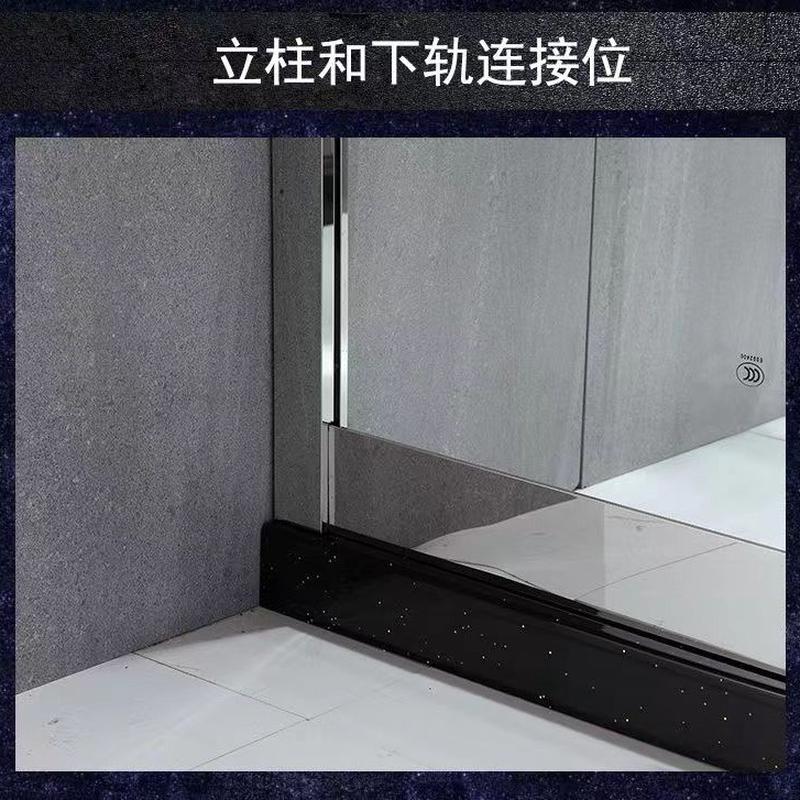弧扇形淋浴房不锈钢玻璃隔断干湿分离卫生间隔断沐浴房浴室淋浴房