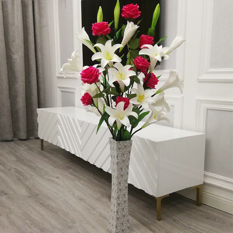 摆设落地室内郁金香花花假花装饰百合花客厅混合插花套装包邮