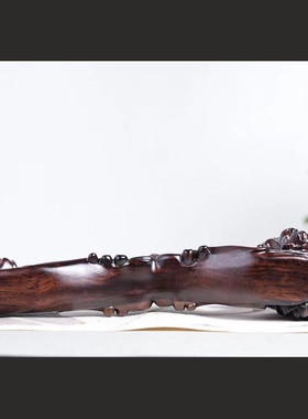 如意摆件木雕黑檀家居实木雕刻如鱼得水工艺品招财装饰品红木礼品