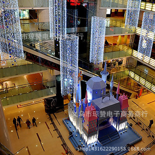 热销中庭吊饰灯酒店大型商场装饰中庭装饰美陈布置大厅通道灯串装