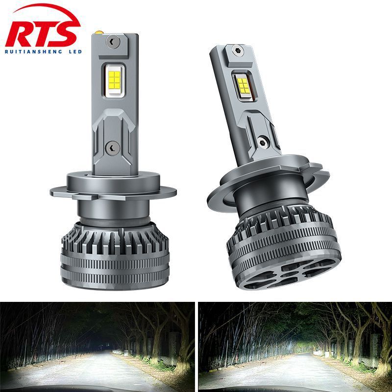超短款H7汽车货车LED大灯汽车斜口偏芯专用超亮H11灯泡9005车灯