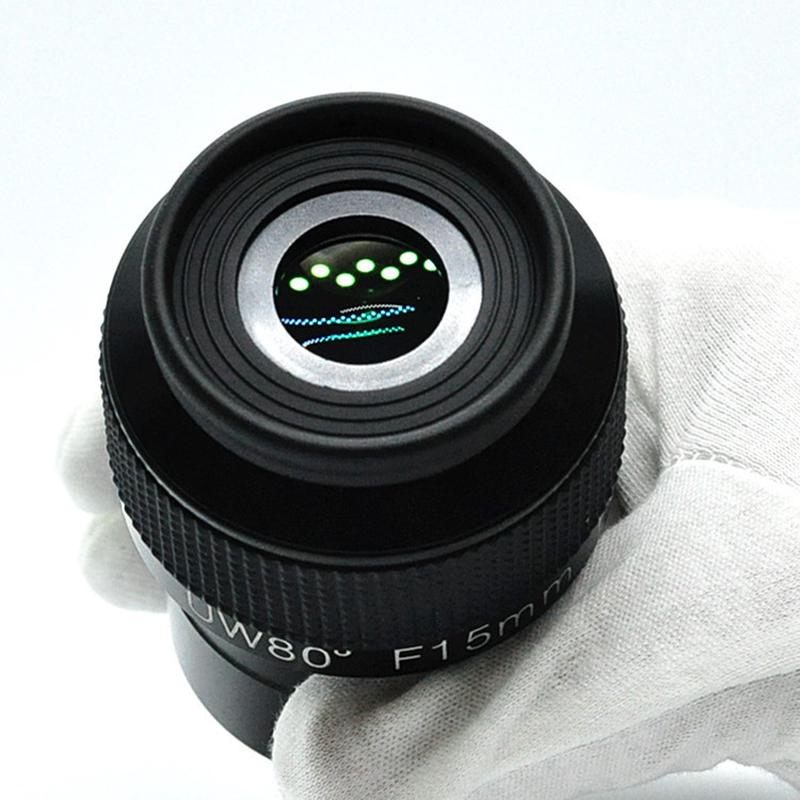 热销天文望远镜配件2目镜uw80度f15mm超广角英寸高清高倍深空行星