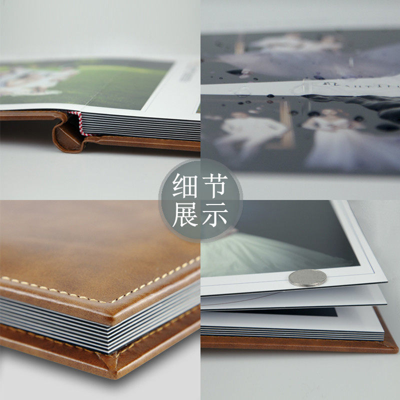 z7gn照片书纪念册定制皮面制作影楼皮质情侣毕业相册影集diy