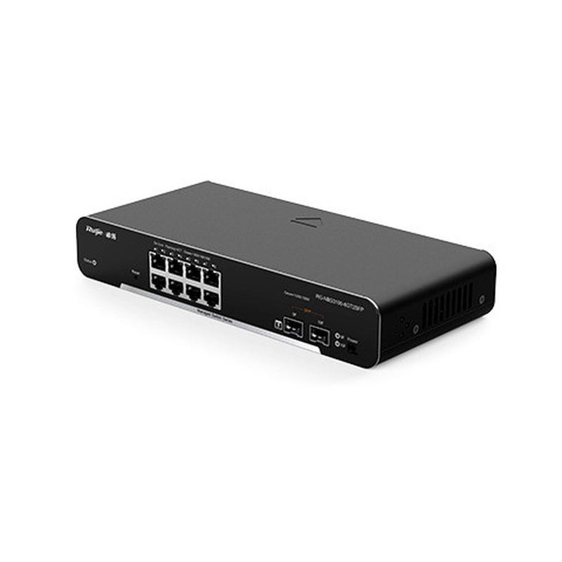 锐捷8口千兆二层网管POE交换机RG-NBS3100-8GT2SFP-P千兆上联