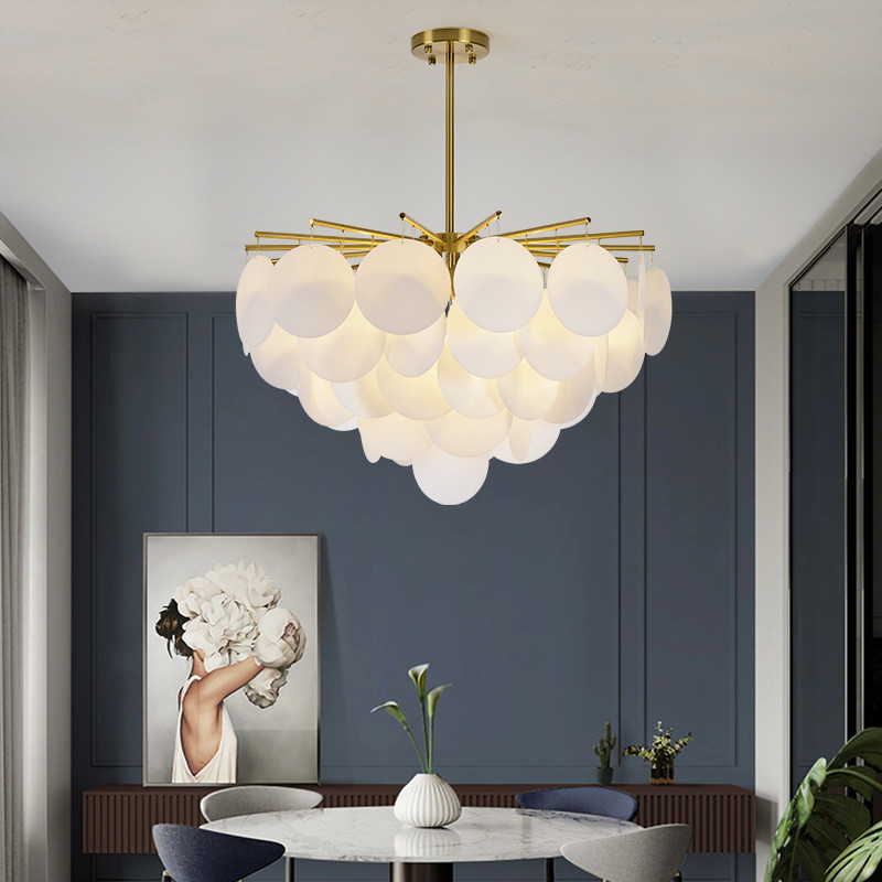 热销简约卧室轻奢玻璃片客厅吊灯餐厅创意酒店设计师创意个性灯具