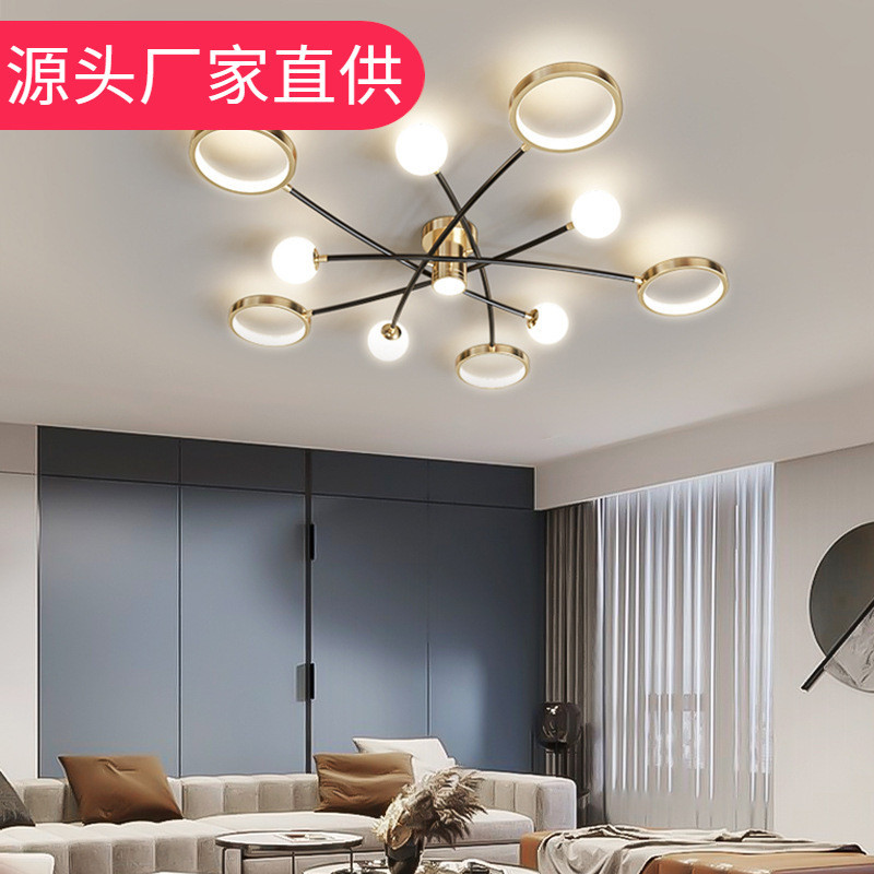 客厅吸顶灯轻奢北欧灯具现代简约大气客厅主灯主卧室极简餐厅灯具
