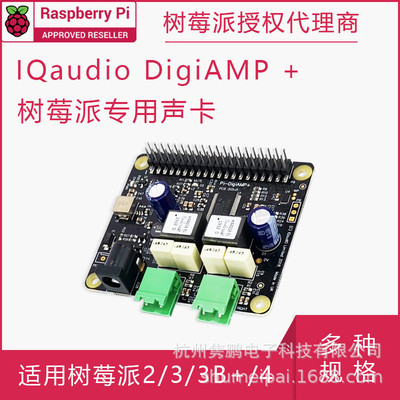 树莓派声卡IQaudioDAC+/DACPro/DigiAMP+/CodecZero高保HI-FI