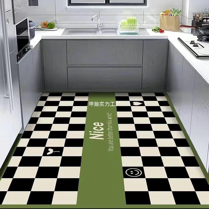 厨房加厚硅藻泥地垫简约满铺地垫吸水吸油防滑速干地垫耐脏入批发