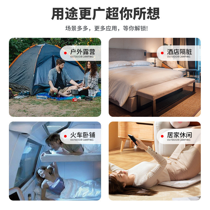 户外露营冬季加厚防寒双人拼接羽绒方格睡袋成人单睡袋支持代发