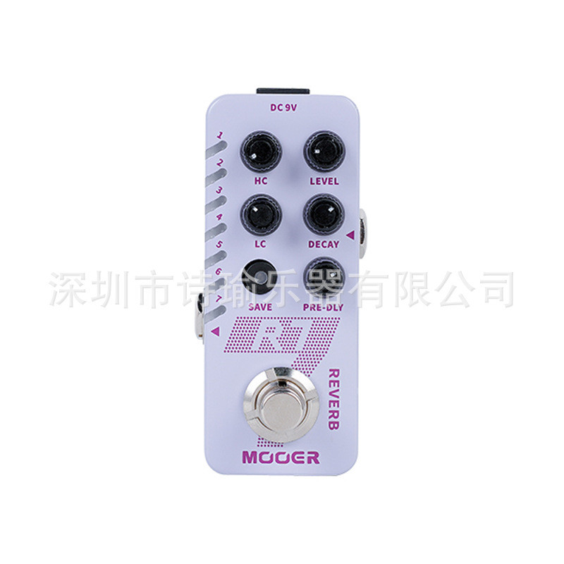热销mooerr7吉他数字配件的效果器混响踏板r7reverbpedal