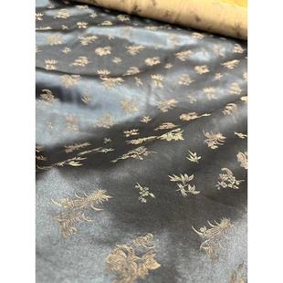 梅兰竹菊香云纱40姆米透咖老料幅宽140重磅桑蚕丝面料布料丝绸