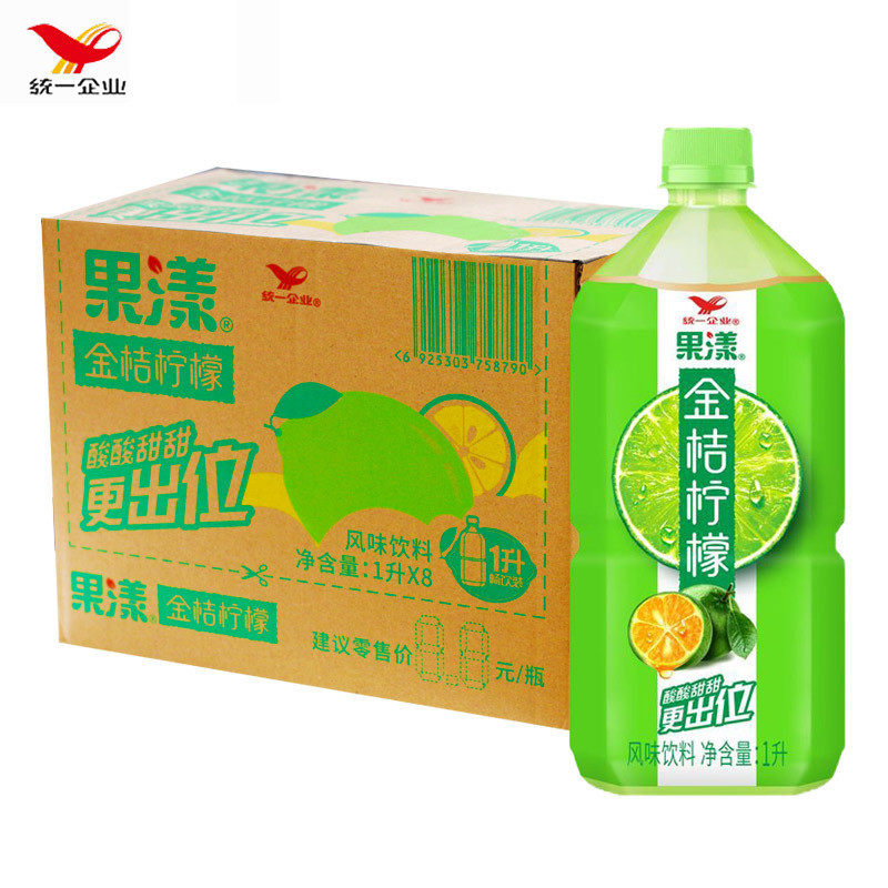 新货金桔柠檬茶饮料统一蜜桃果漾瓶装青梅升大冰红茶果味多绿茶饮