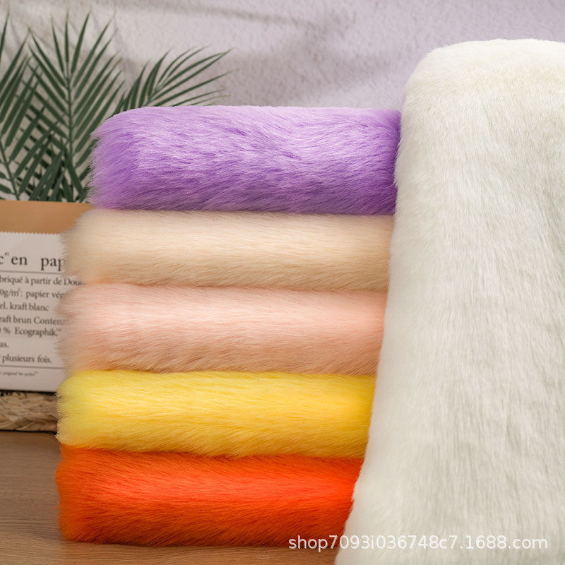 仿兔狐兽装fursuit皮草毛绒布料包柜台展示背景布diy手工布料