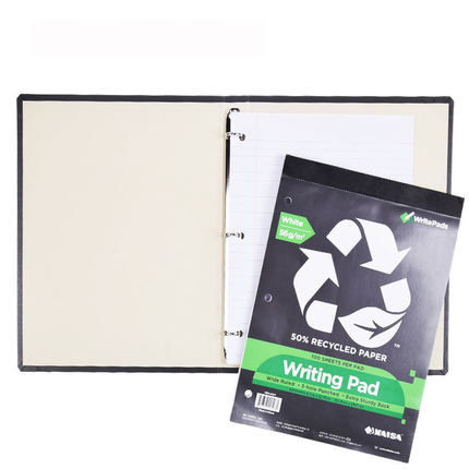 孔萨3凯拍纸本a4横线练习本三孔活页纸网格笔记本带孔上翻便签草