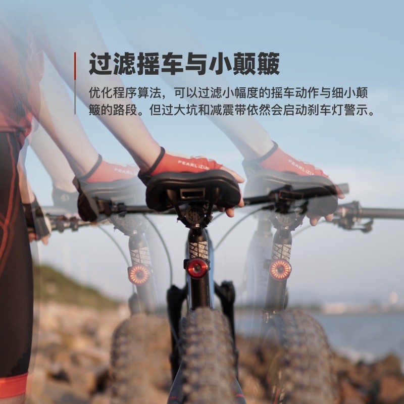 2020新款自行车尾灯智能感应刹车灯警示灯 USB充电灯 自行车尾灯