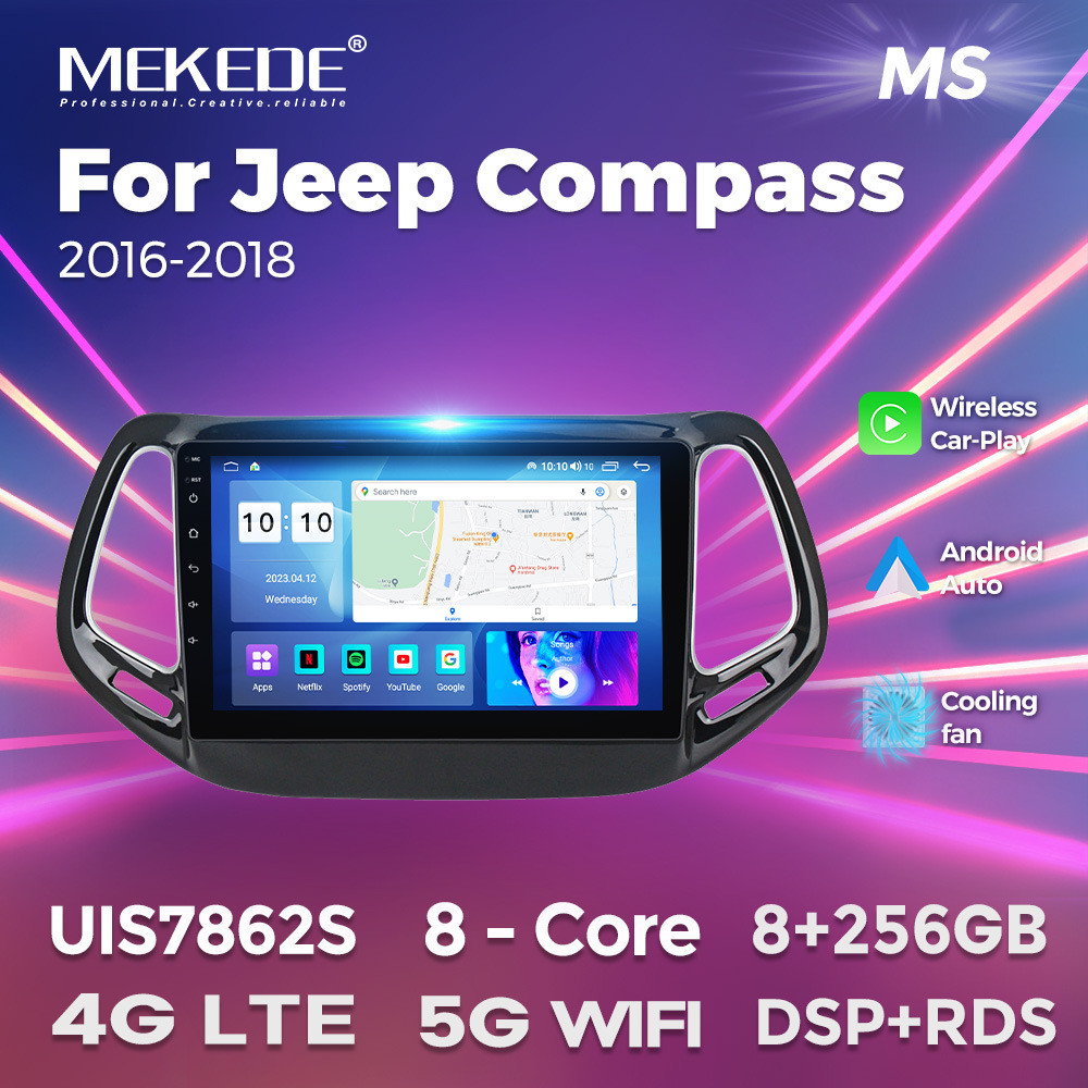 适用于16-18款吉普指南者JeepCompass安卓车机导航仪无线carplay