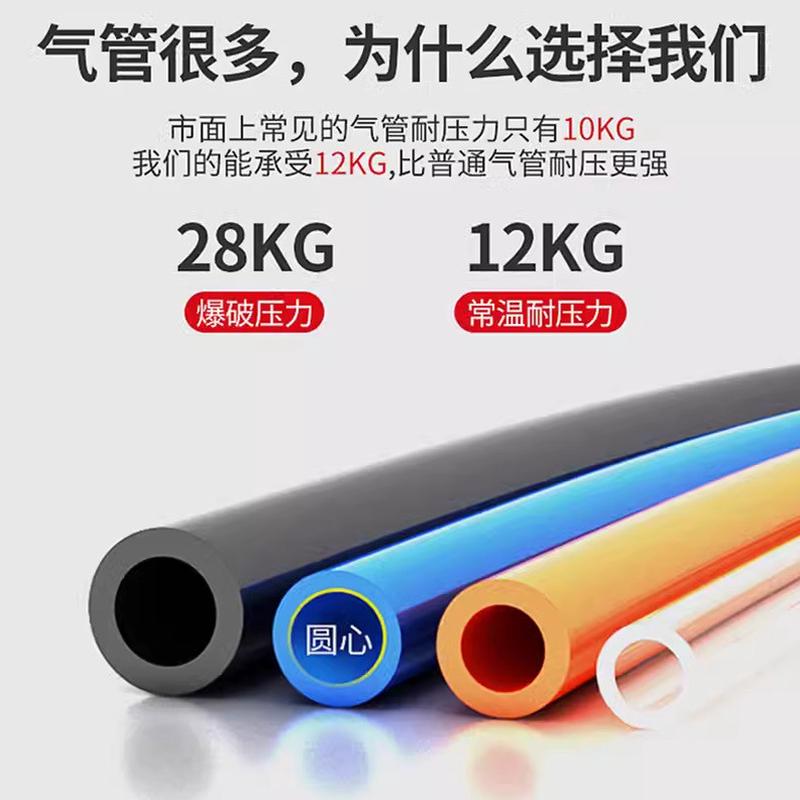 热销pu管气管红软管透明/气动/蓝/黑色