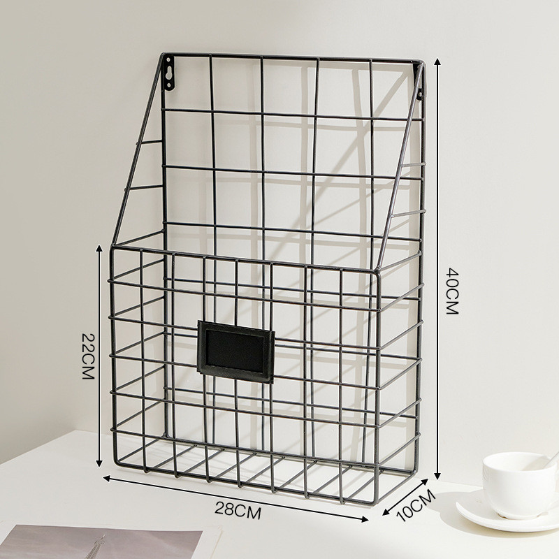 北欧铁艺壁挂悬收纳架墙上书架挂式墙壁杂志架简约客厅书报架