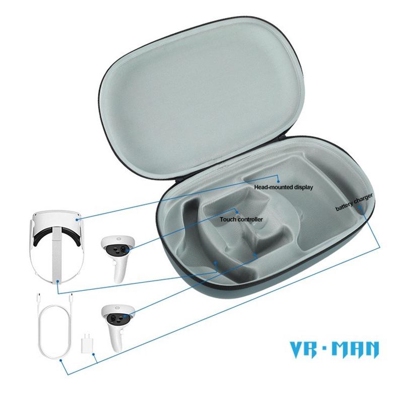 热销quest2收纳包保护头显手提oculus紧凑结实抗压防摔eva硬质便