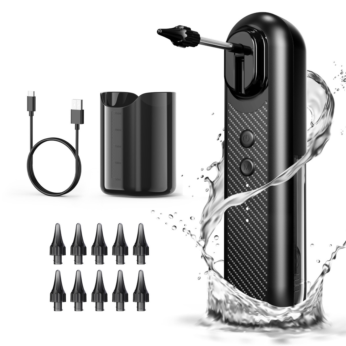 热销跨境新品电动冲耳器家用洁耳器耳朵耳垢清洁器工具便携式洗耳