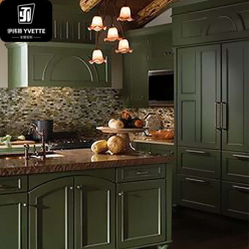 热销广州出口工厂实木橱柜美式实木橱柜实力