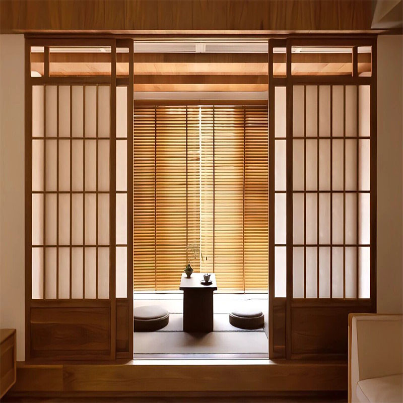 日式格子推拉门格栅实木移门卧室书房隔断门和室门料理店榻榻米门