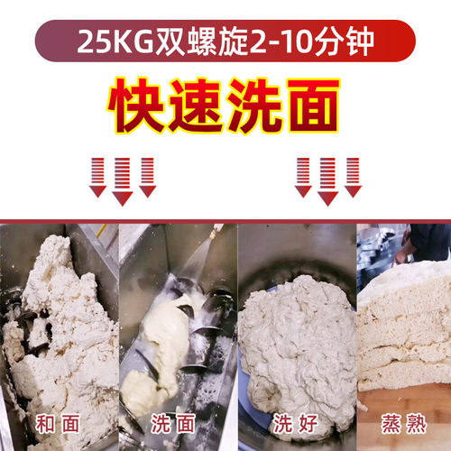 热销洗面商用小型自动机凉皮机家用和面洗面筋一体机双螺旋洗面浆