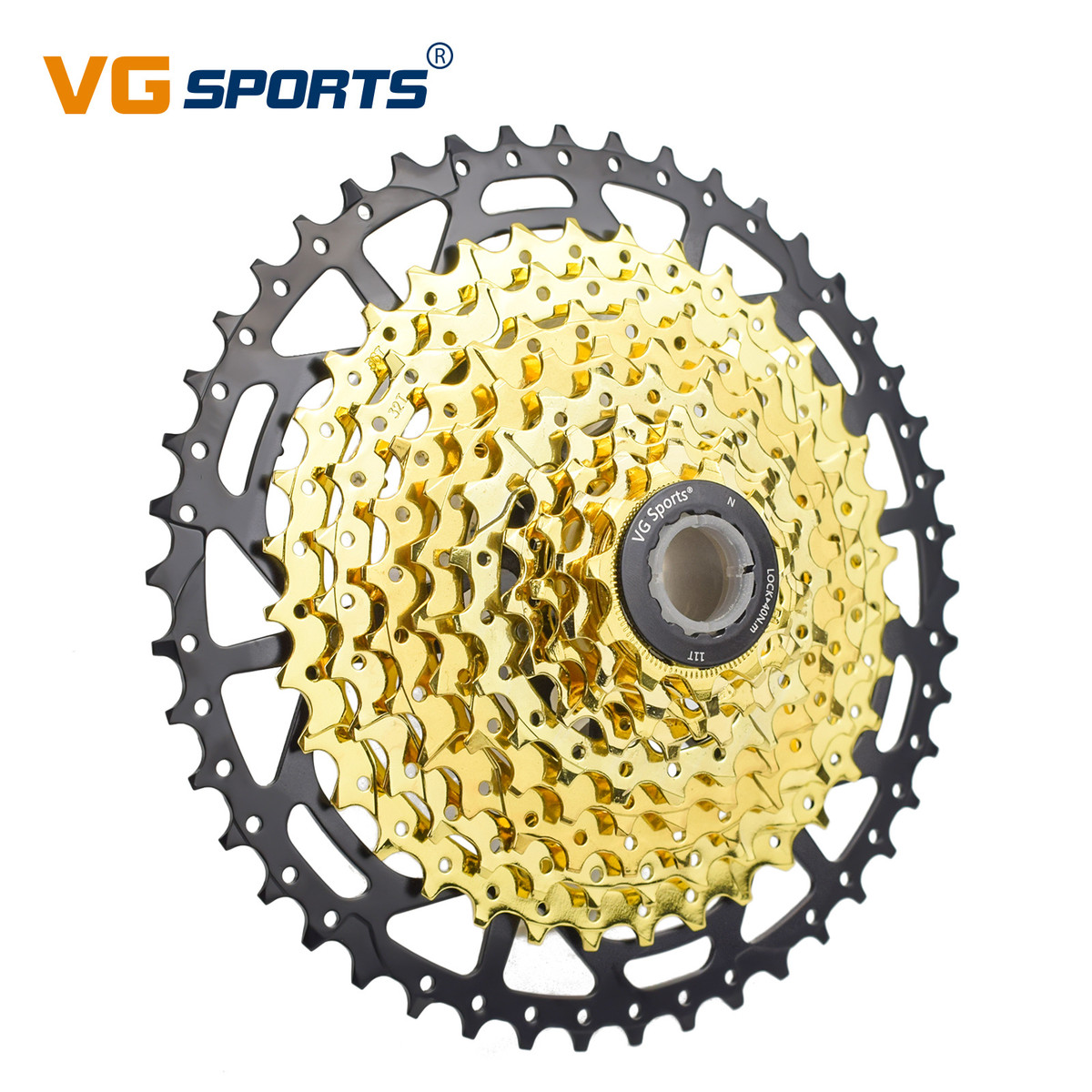 vgsports山地金色8/9/10/11/12速飞轮卡式分体轻量铝支架润滑
