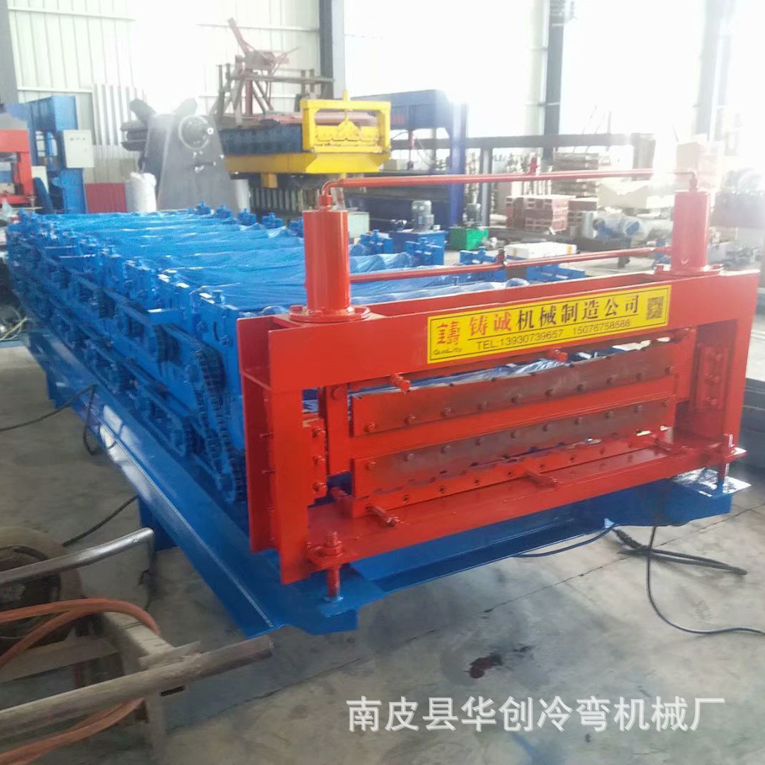 热销双层冷板机械瓦机冷弯成形彩钢压瓦设备全自动瓦楞成型压供应