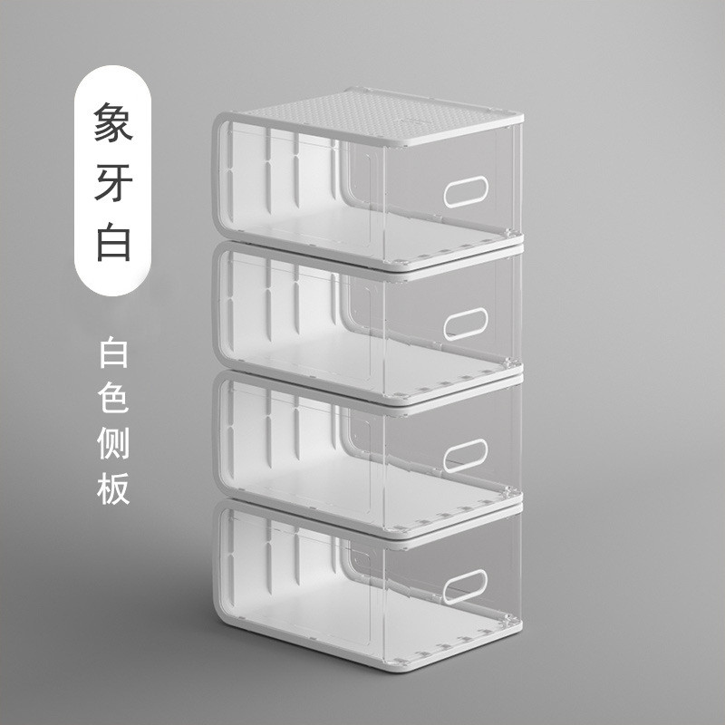 新款采诗抽屉式鞋盒硬塑料透明曼防尘鞋子收纳盒神器鞋架鞋柜亚克