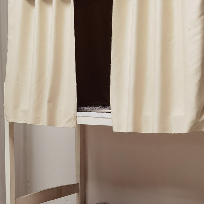 亚麻遮光床帘无涂层寝室上铺学生宿舍下铺纯色透气加厚单片遮光布